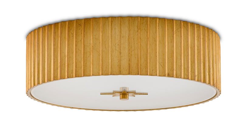 Currey and Company - 9999-0053 - LED Flush Mount - Caravel Collection - Gold Leaf