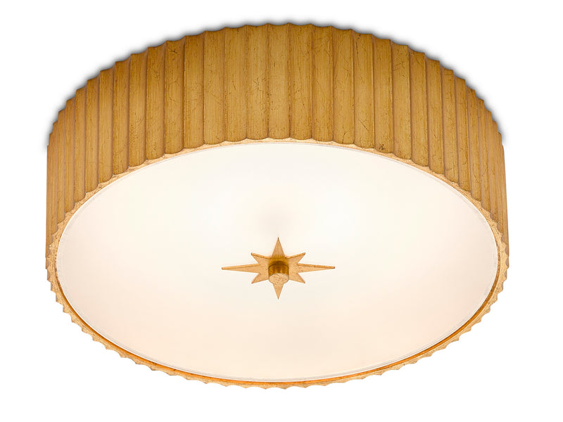 Currey and Company - 9999-0053 - LED Flush Mount - Caravel Collection - Gold Leaf