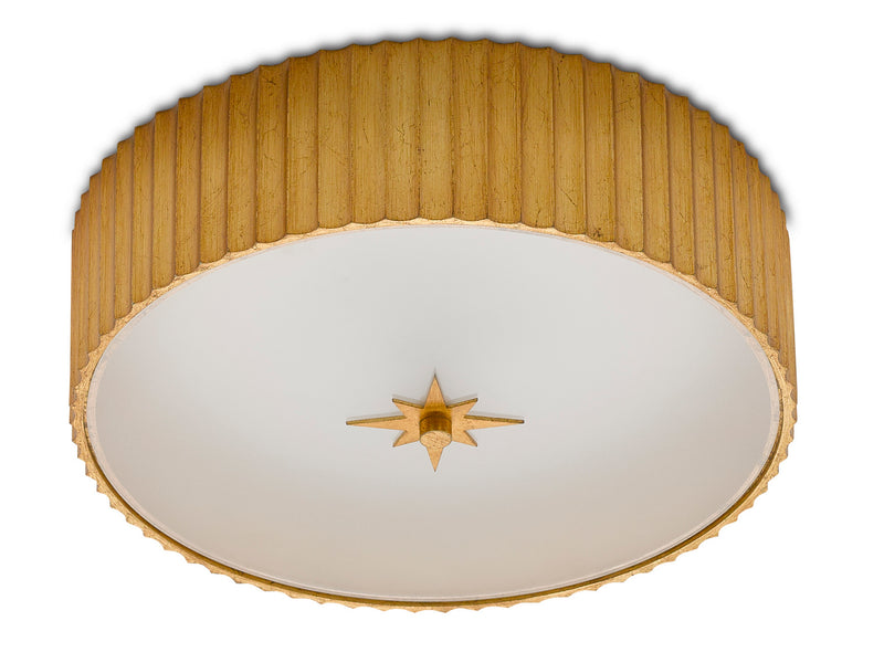 Currey and Company - 9999-0053 - LED Flush Mount - Caravel Collection - Gold Leaf