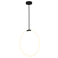 CWI Lighting - 1273P24-1-101 - LED Chandelier - Hoops - Black