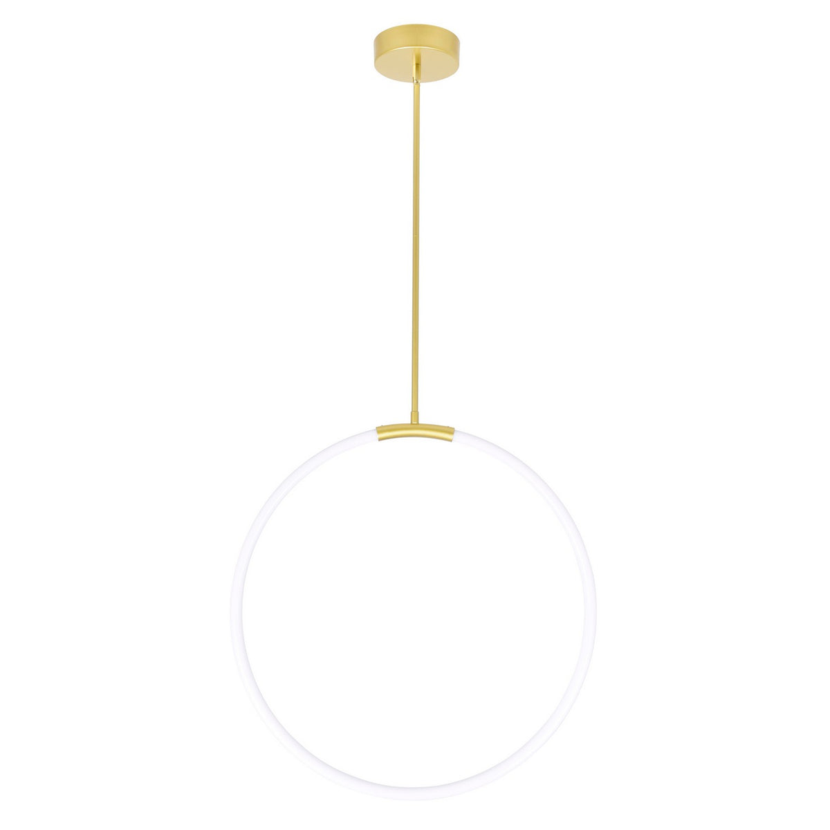 CWI Lighting - 1273P24-1-602 - LED Chandelier - Hoops - Satin Gold