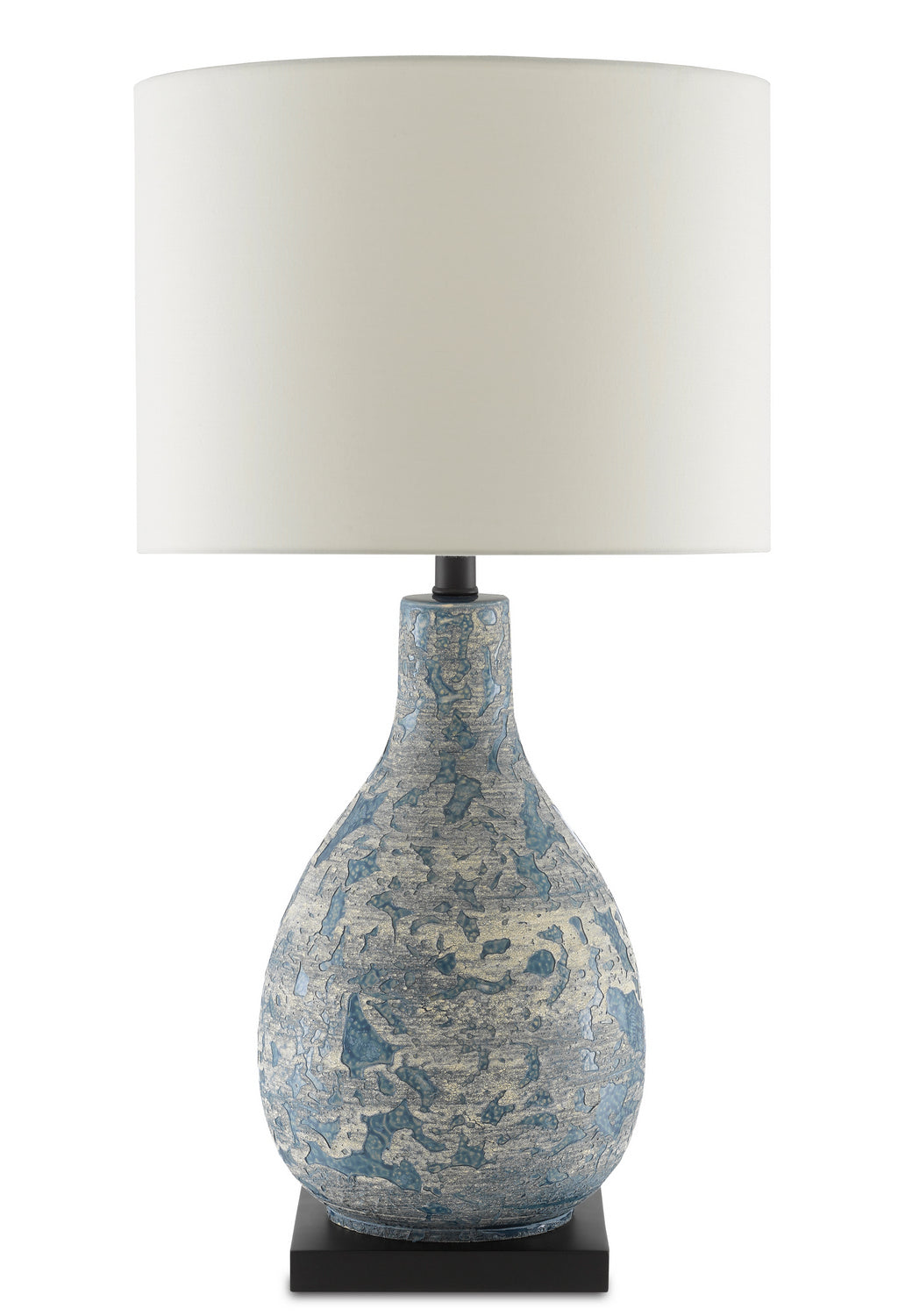 Currey and Company - 6000-0674 - One Light Table Lamp - Ostracon Blue Table Lamp - Vintage Blue
