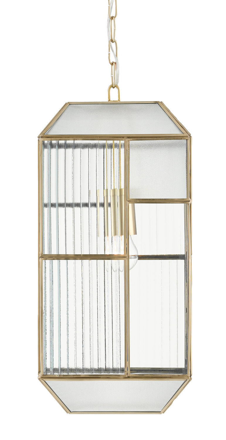Currey and Company - 9000-0749 - One Light Pendant - Antique Brass/Clear