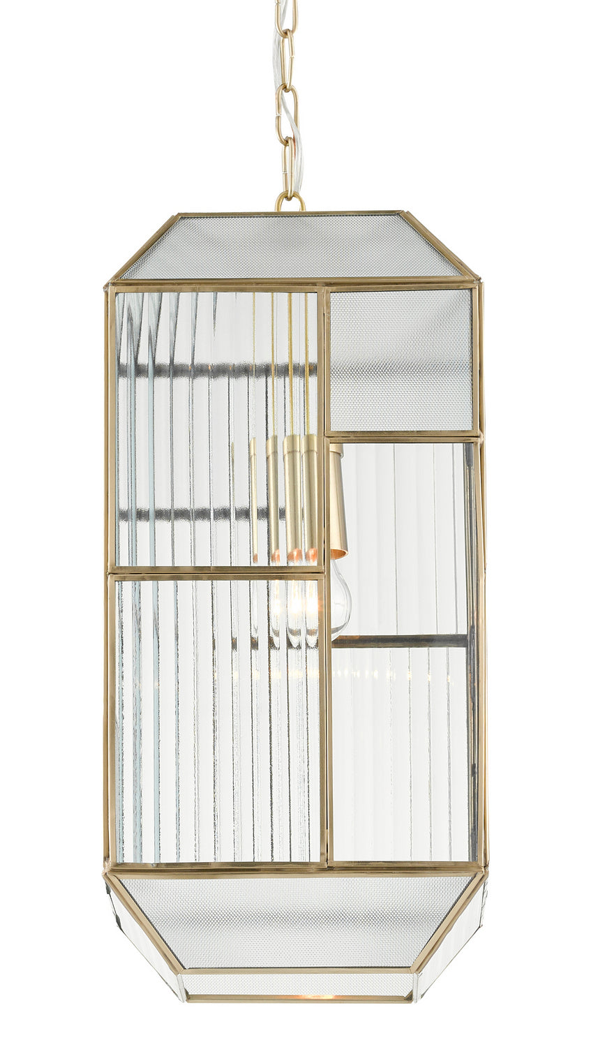 Currey and Company - 9000-0749 - One Light Pendant - Antique Brass/Clear