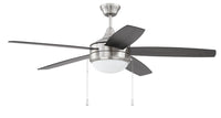 Craftmade - EPHA52BNK5-BNGW - 52" Ceiling Fan - Phaze Energy Star 5 - Brushed Polished Nickel