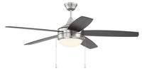 Craftmade - EPHA52BNK5-BNGW - 52" Ceiling Fan - Phaze Energy Star 5 - Brushed Polished Nickel