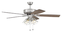 Craftmade - P104BNK5-52DWGWN - 52" Ceiling Fan - Pro Plus 104 - Brushed Polished Nickel