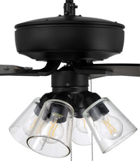 Craftmade - P104FB5-52FBGW - 52" Ceiling Fan - Pro Plus 104 - Flat Black