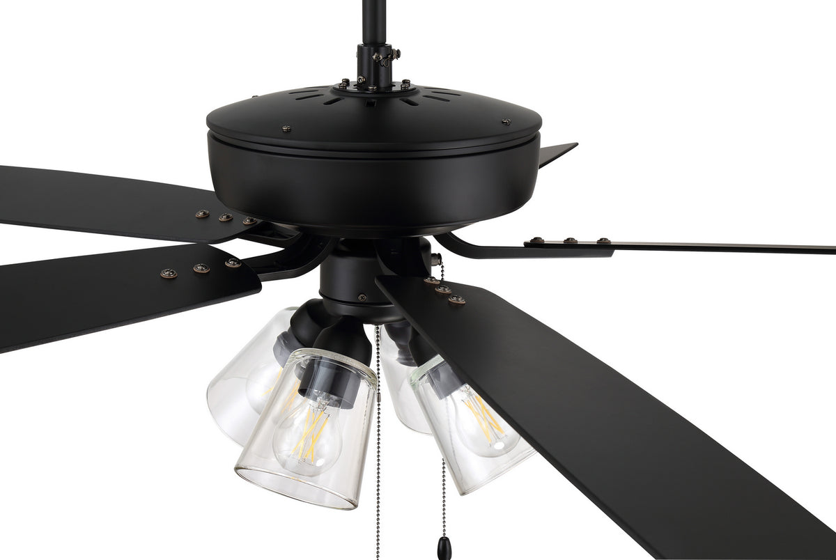 Craftmade - P104FB5-52FBGW - 52" Ceiling Fan - Pro Plus 104 - Flat Black