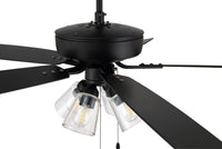 Craftmade - P104FB5-52FBGW - 52" Ceiling Fan - Pro Plus 104 - Flat Black