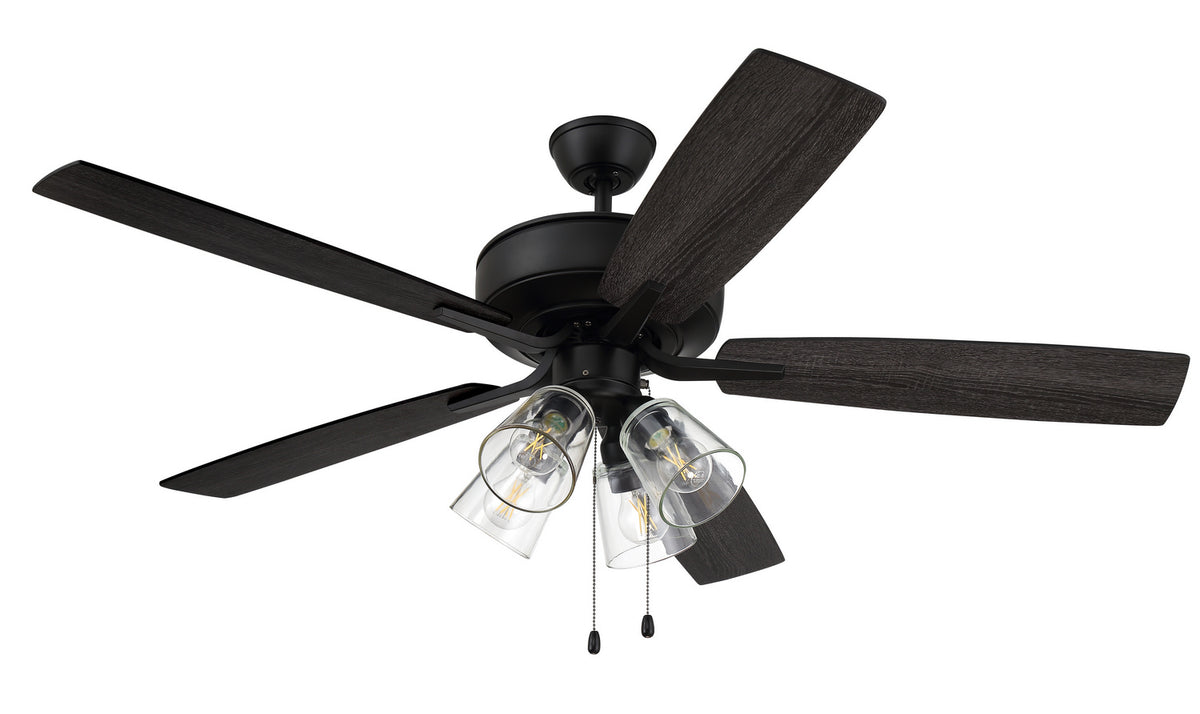 Craftmade - P104FB5-52FBGW - 52" Ceiling Fan - Pro Plus 104 - Flat Black