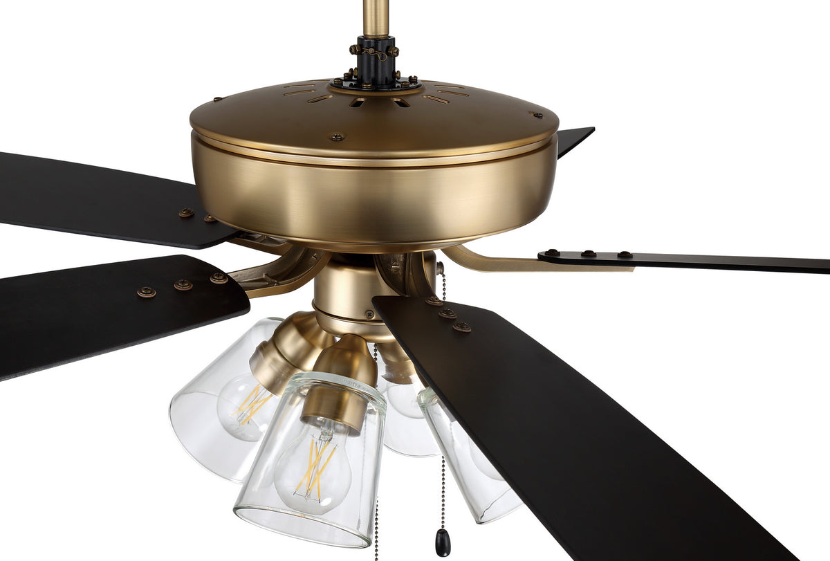 Craftmade - P104SB5-52BWNFB - 52" Ceiling Fan - Pro Plus 104 - Satin Brass