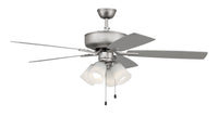 Craftmade - P114BN5-52BNGW - 52" Ceiling Fan - Pro Plus 114 - Brushed Nickel