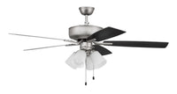 Craftmade - P114BN5-52BNGW - 52" Ceiling Fan - Pro Plus 114 - Brushed Nickel