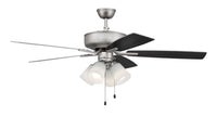 Craftmade - P114BN5-52BNGW - 52" Ceiling Fan - Pro Plus 114 - Brushed Nickel