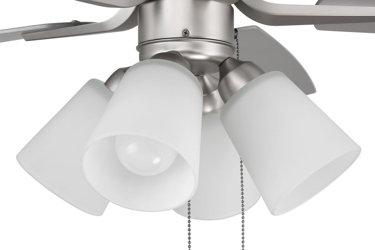 Craftmade - P114BN5-52BNGW - 52" Ceiling Fan - Pro Plus 114 - Brushed Nickel