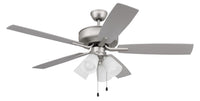 Craftmade - P114BN5-52BNGW - 52" Ceiling Fan - Pro Plus 114 - Brushed Nickel