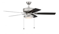 Craftmade - P119BN5-52BNGW - 52" Ceiling Fan - Pro Plus 119 - Brushed Nickel