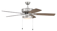 Craftmade - P119BNK5-52DWGWN - 52" Ceiling Fan - Pro Plus 119 - Brushed Polished Nickel