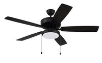 Craftmade - P119FB5-52FBGW - 52" Ceiling Fan - Pro Plus 119 - Flat Black