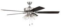 Craftmade - S104BNK5-60DWGWN - 60" Ceiling Fan - Super Pro 104 - Brushed Polished Nickel