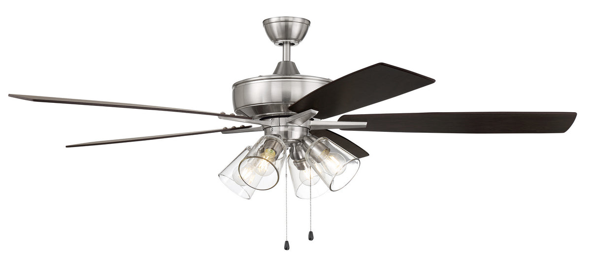 Craftmade - S104BNK5-60DWGWN - 60" Ceiling Fan - Super Pro 104 - Brushed Polished Nickel