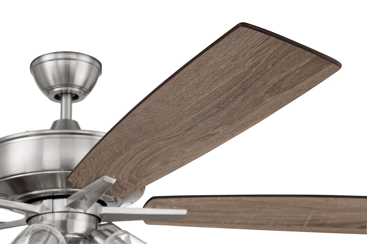Craftmade - S104BNK5-60DWGWN - 60" Ceiling Fan - Super Pro 104 - Brushed Polished Nickel