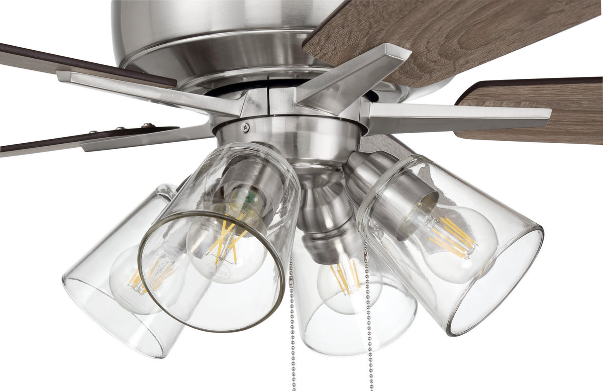 Craftmade - S104BNK5-60DWGWN - 60"Ceiling Fan - Super Pro 104 - Brushed Polished Nickel