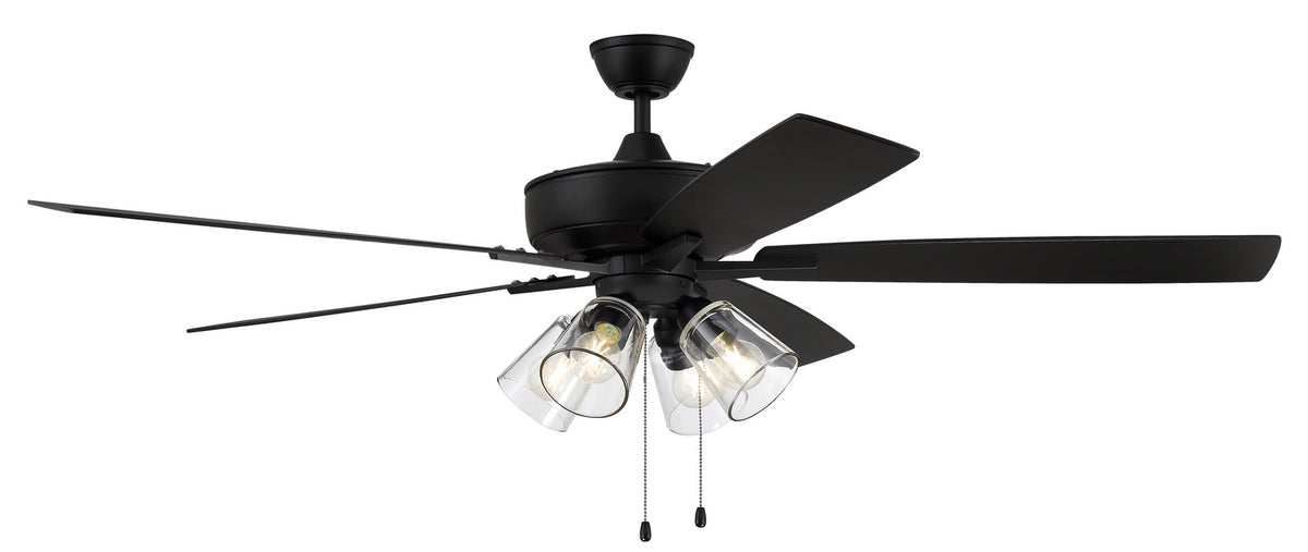 Craftmade - S104FB5-60FBGW - 60" Ceiling Fan - Super Pro 104 - Flat Black
