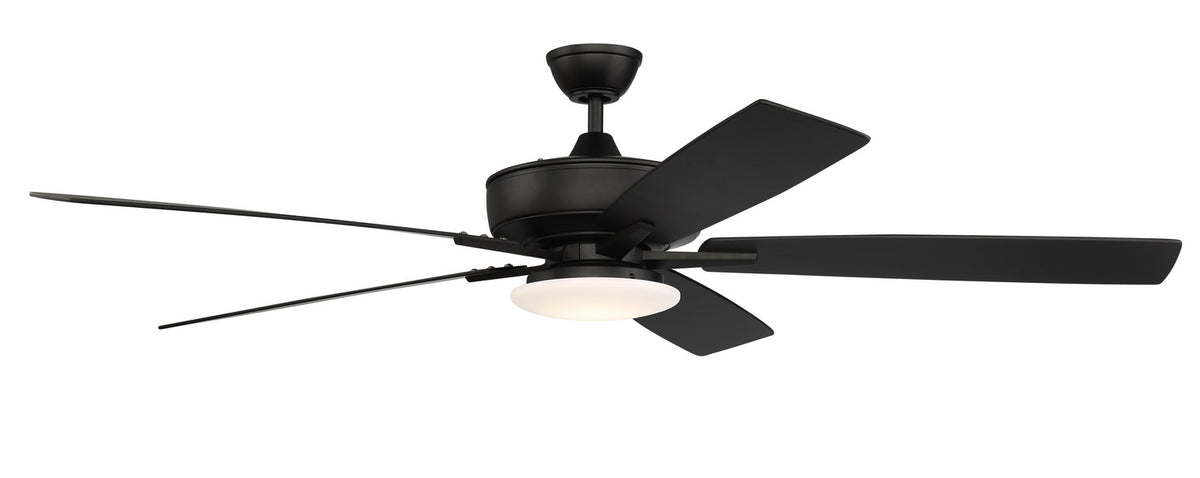 Craftmade - S112FB5-60FBGW - 60" Ceiling Fan - Super Pro 112 - Flat Black