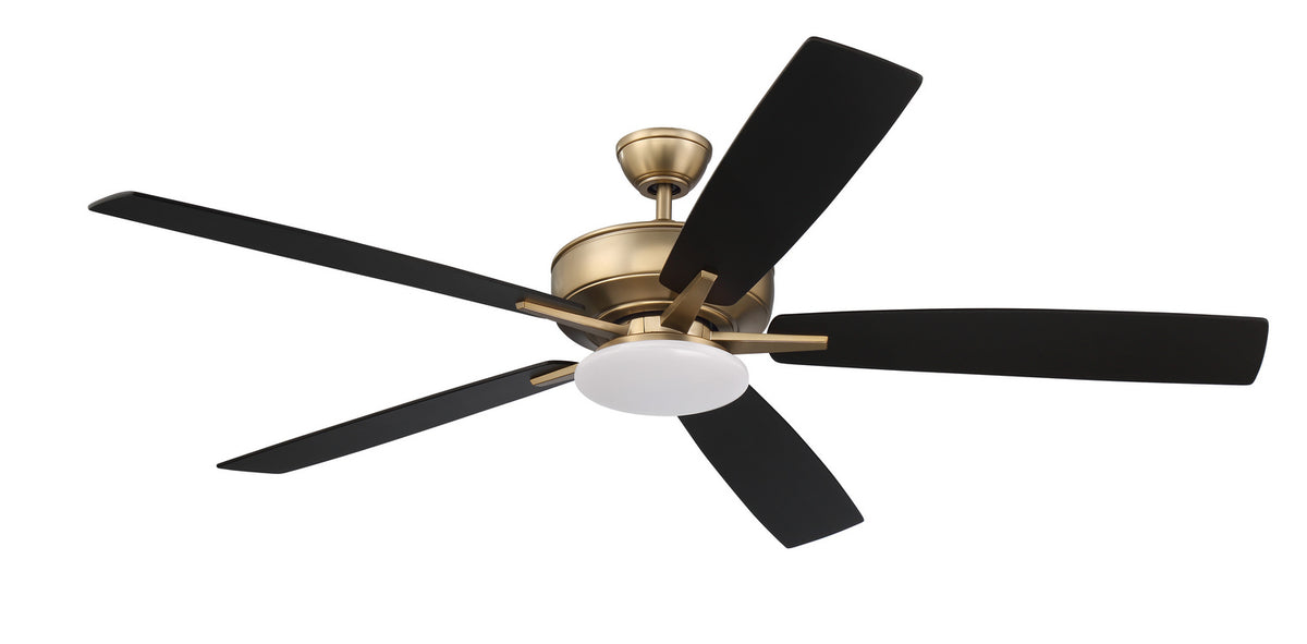 Craftmade - S112SB5-60BWNFB - 60"Ceiling Fan - Super Pro 112 - Satin Brass
