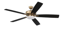 Craftmade - S112SB5-60BWNFB - 60"Ceiling Fan - Super Pro 112 - Satin Brass