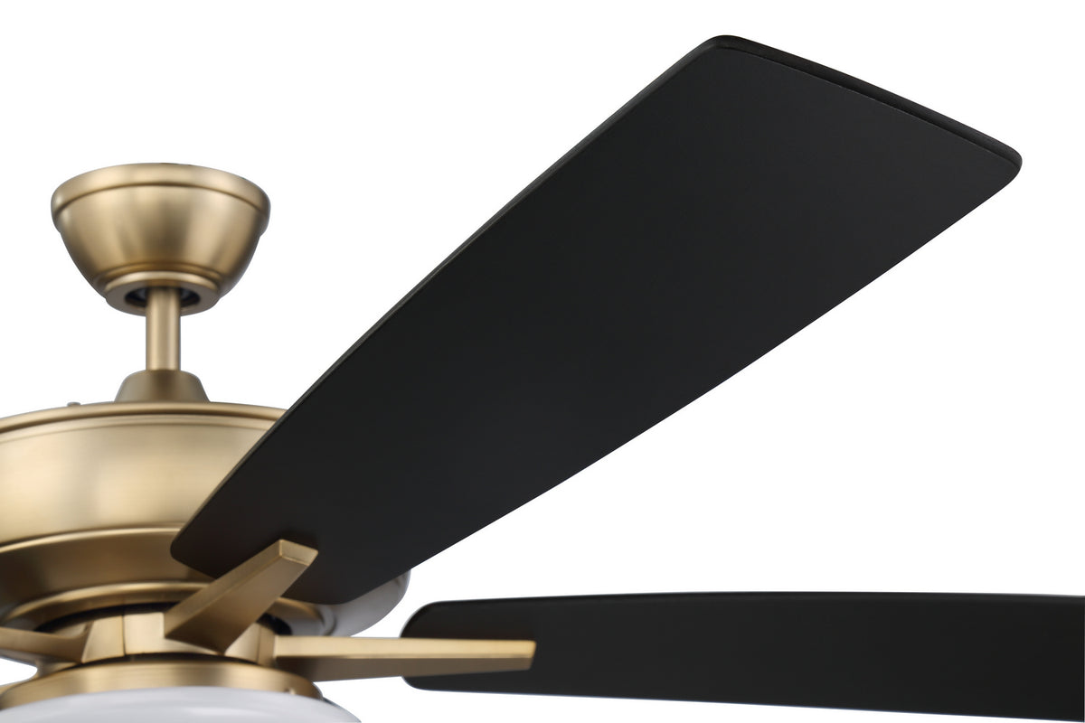 Craftmade - S112SB5-60BWNFB - 60" Ceiling Fan - Super Pro 112 - Satin Brass