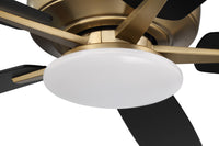 Craftmade - S112SB5-60BWNFB - 60"Ceiling Fan - Super Pro 112 - Satin Brass