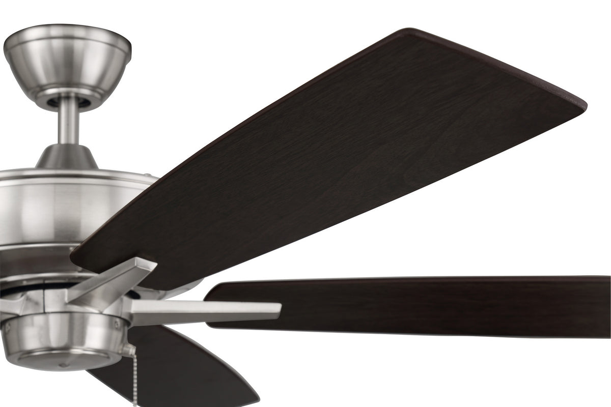 Craftmade - S60BNK5-60DWGWN - 60" Ceiling Fan - Super Pro 60 - Brushed Polished Nickel