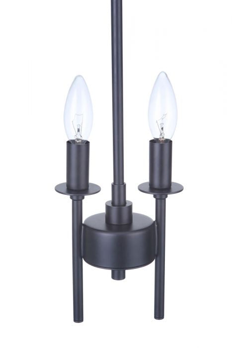 Craftmade - 54392-FB - Two Light Mini Pendant - Larrson - Flat Black