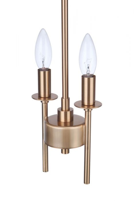 Craftmade - 54392-SB - Two Light Mini Pendant - Larrson - Satin Brass