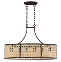 Craftmade - 54576-ABZ - Six Light Island Pendant - Malaya - Aged Bronze Brushed