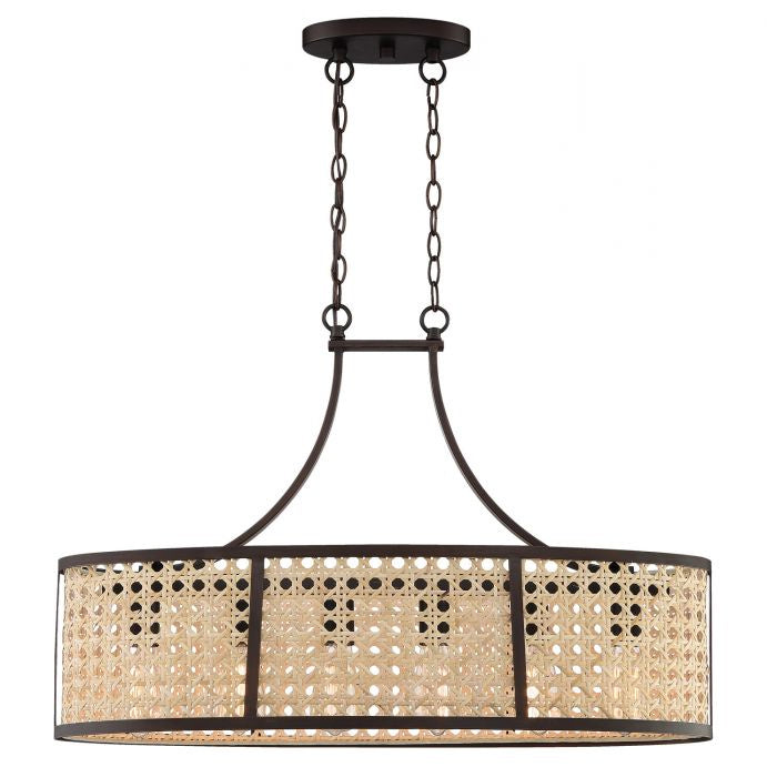 Craftmade - 54576-ABZ - Six Light Island Pendant - Malaya - Aged Bronze Brushed