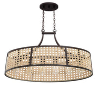 Craftmade - 54576-ABZ - Six Light Island Pendant - Malaya - Aged Bronze Brushed