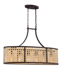 Craftmade - 54576-ABZ - Six Light Island Pendant - Malaya - Aged Bronze Brushed