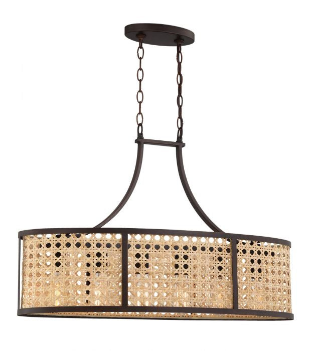 Craftmade - 54576-ABZ - Six Light Island Pendant - Malaya - Aged Bronze Brushed