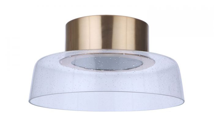 Craftmade LED Flushmount from the Centric collection in Satin Brass finish