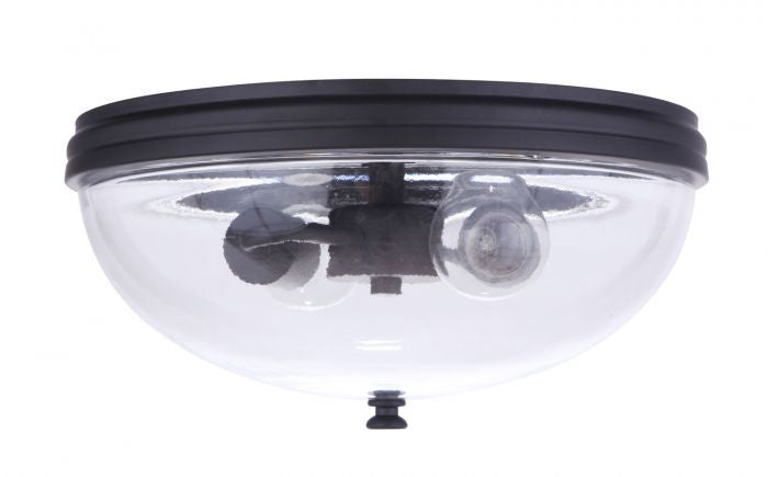 Craftmade Two Light Outdoor Flush Mount from the Sivo collection in Midnight finish