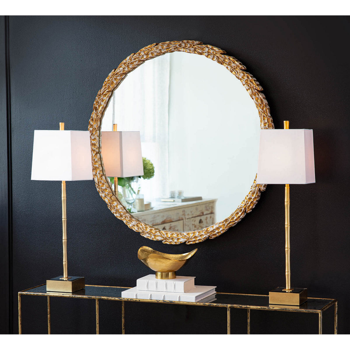 Regina Andrew One Light Buffet Lamp from the Sarina collection in Gold Leaf finish