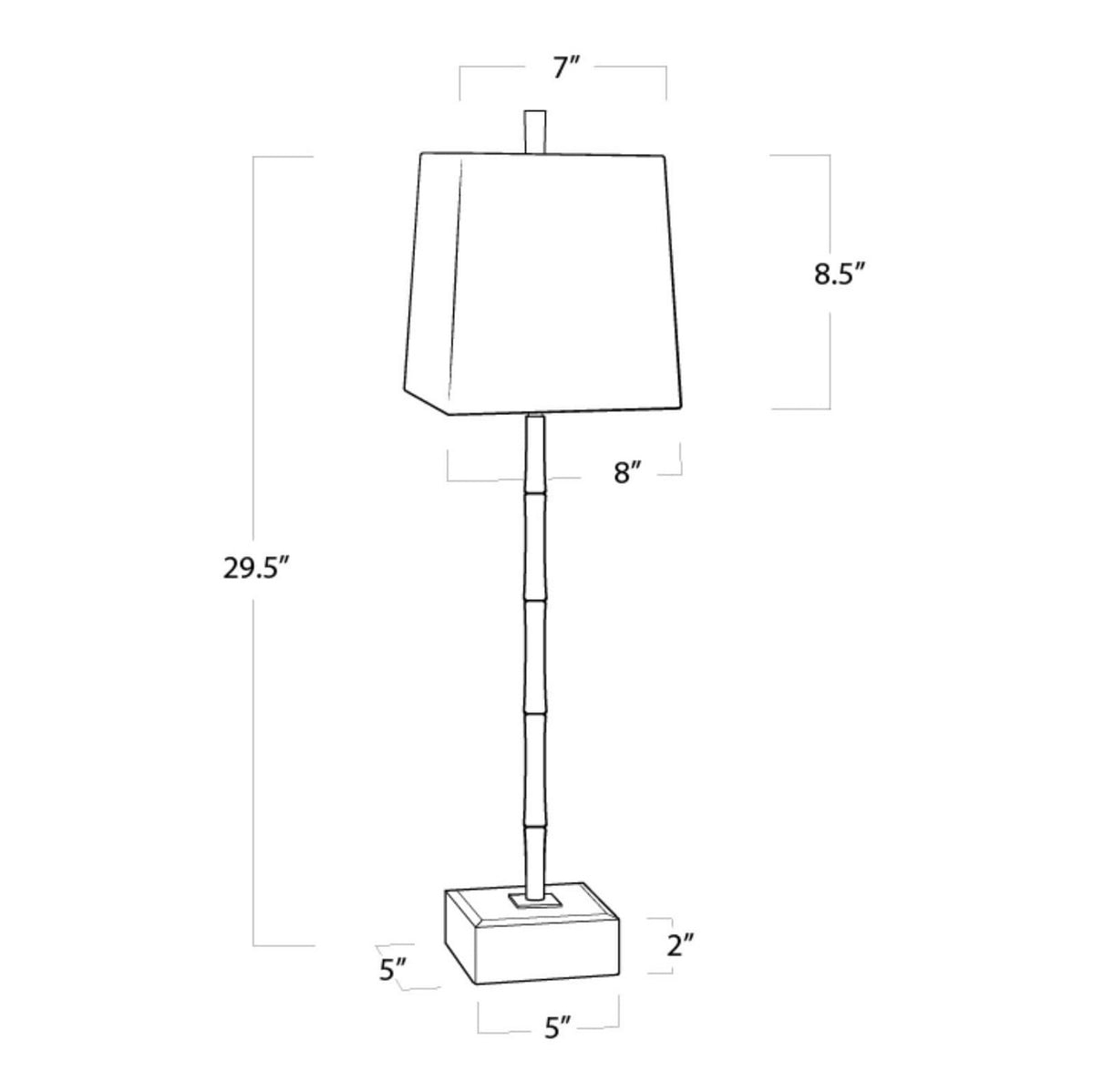 Regina Andrew One Light Buffet Lamp from the Sarina collection in Gold Leaf finish