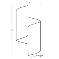 Regina Andrew - 15-1157BLK - Two Light Wall Sconce - Folio - Black