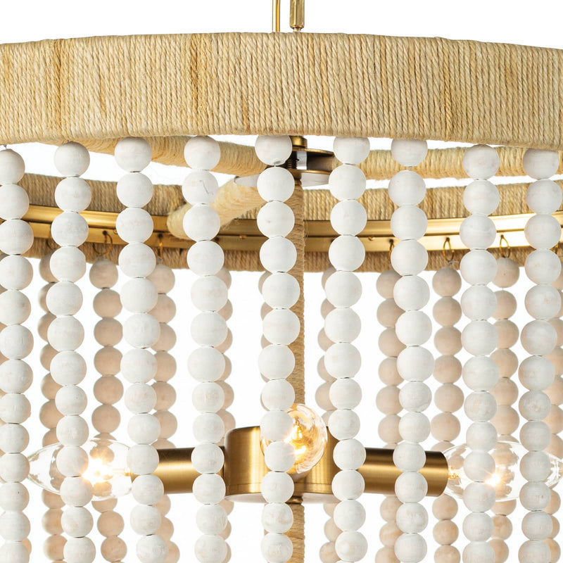 Regina Andrew Three Light Chandelier from the Milos collection in White finish