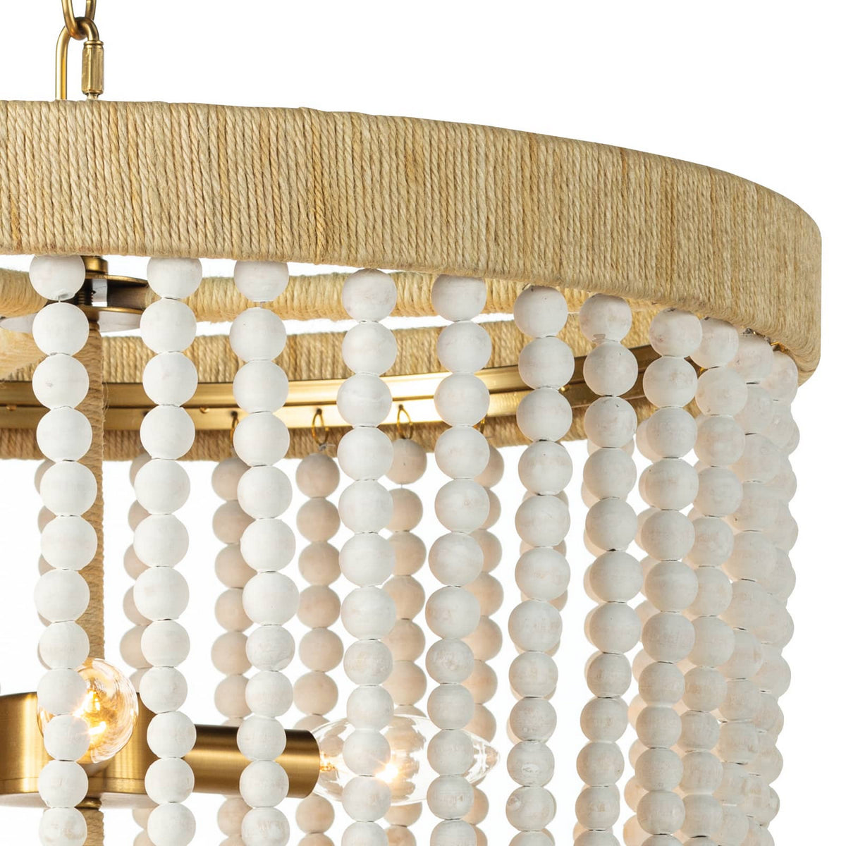 Regina Andrew Three Light Chandelier from the Milos collection in White finish