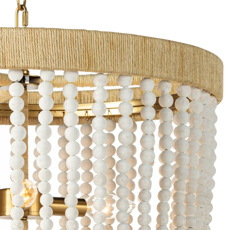 Regina Andrew Three Light Chandelier from the Milos collection in White finish